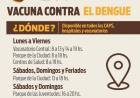 La Provincia convoca a completar el esquema de vacunación contra el dengue