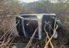 Un vehículo cayó a un precipicio tras un vuelco en la Cuesta de Santa Florentina