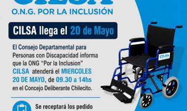 CILSA llegará a Chilecito para realizar entrevistas y gestionar sillas de ruedas