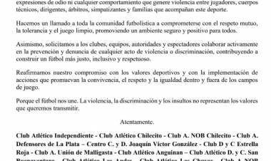 La Liga Chileciteña de Fútbol repudió los hechos de violencia, discriminación e insultos en las canchas