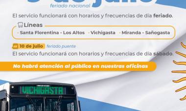 Rioja Bus informó cómo funcionará el servicio durante el fin de semana largo