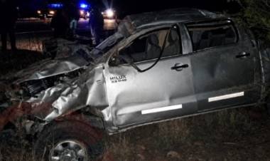 Conductor fue derivado a Capital tras un vuelco sobre la Ruta Nacional 74