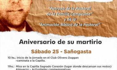 Sañoogasta será sede del inicio de las actividades por el 50° aniversario del martirio de los beatos riojanos