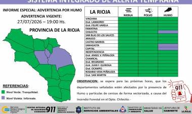 Emiten alerta preventivo por vientos, humo y niebla