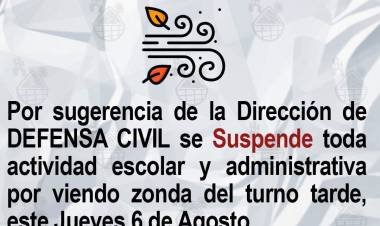 Suspenden las actividades escolares del turno tarde por fuertes vientos
