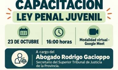 Capacitarán a equipos directivos sobre la nueva Ley Penal Juvenil