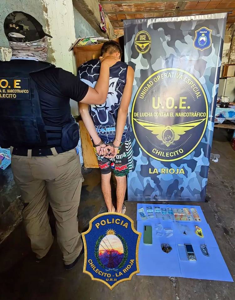 Operativo contra el narcomenudeo en Chilecito: un detenido y secuestro de drogas
