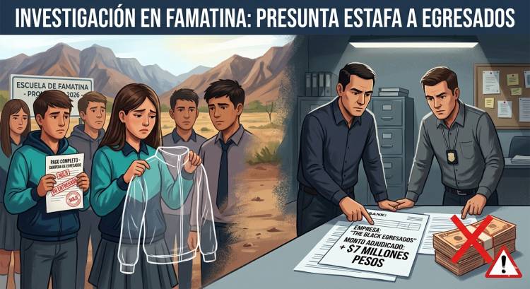Investigan presunta estafa millonaria a estudiantes egresados de Famatina
