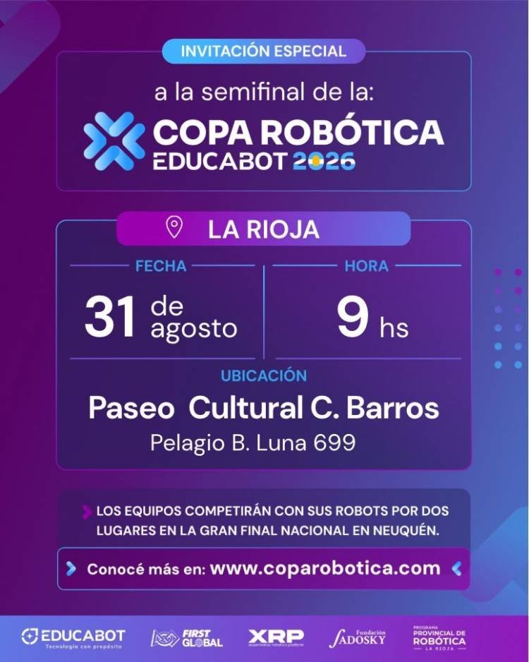 La Rioja define a sus representantes para la Final Nacional de la Copa Robótica Argentina 2026