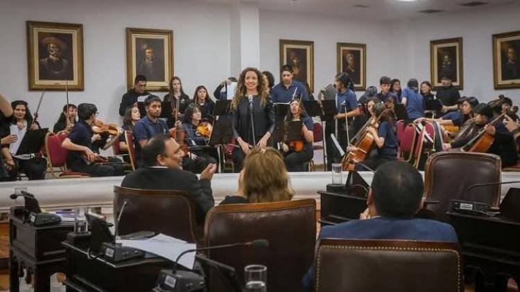 La Orquesta del Centro Polivalente de Arte recibió un reconocimiento en la Legislatura Provincial
