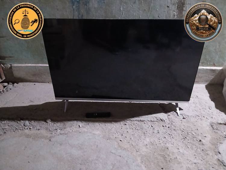 Secuestraron un televisor en el marco de una investigación policial